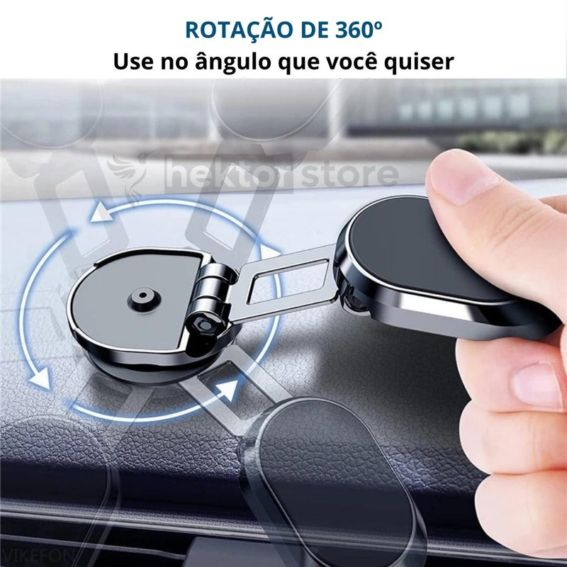 Suporte Magnético de Telefone Dobrável de Metal para Carro