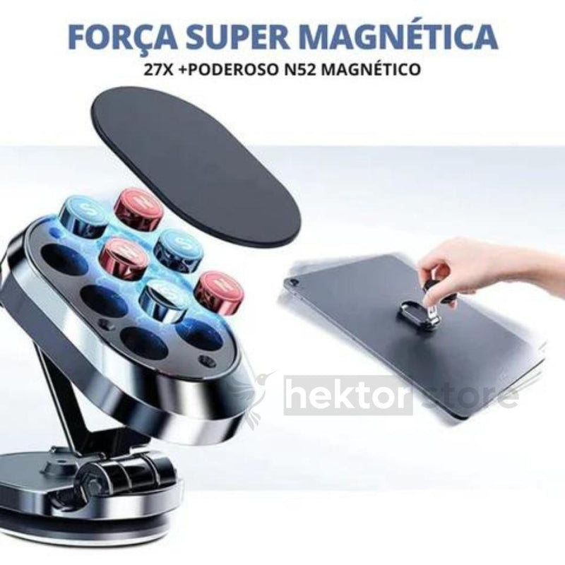 Suporte Magnético de Telefone Dobrável de Metal para Carro